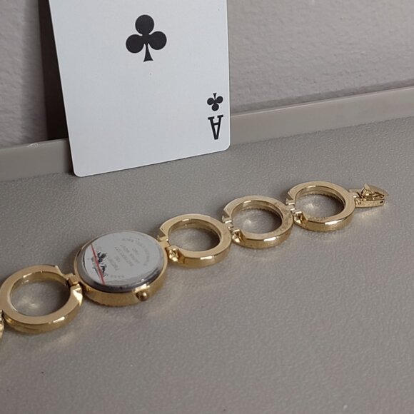 Untested Cute Gold Tone Circle Band Watch - Picture 6 of 9